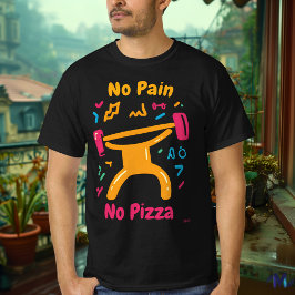 Bold Gym Pop Art Pizza T-shirt