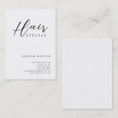 Bold Hair Stylist Modern Minimalist Elegant Plain Visitekaartje (Voorkant / Achterkant)