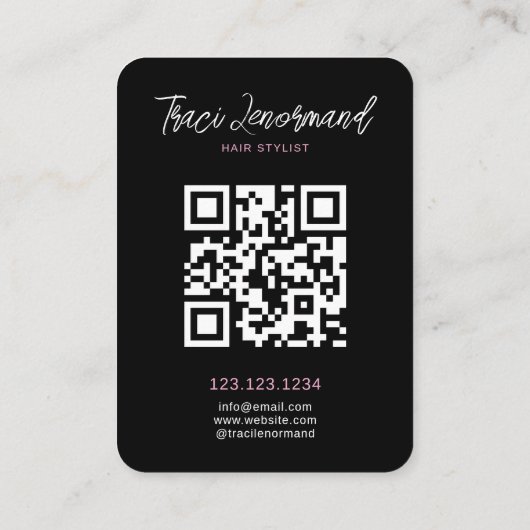 Bold Hair Stylist Social Media Layout Visitekaartje (Achterkant)