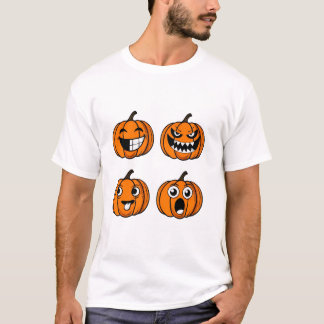 Bold Halloween Pumpkin Face Bundle T-shirt