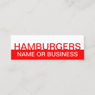 bold HAMBURGERS Mini Visitekaartje