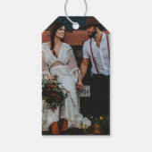 Bold Hand Lettered Zeer Merry Holiday Foto Cadeaulabel (Achterkant)