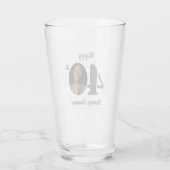 Bold Happy 40th Birthday Photo Glas (Achterkant)