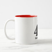 Bold Happy 40th Birthday Photo Tweekleurige Koffiemok (Links)