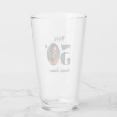 Bold Happy 50th Birthday Photo Glas (Achterkant)