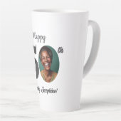 Bold Happy 50th Birthday Photo Latte Mok (Rechterhoek)