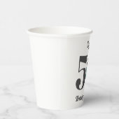 Bold Happy 50th Birthday Photo Papieren Bekers (Rechts)