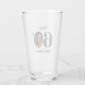Bold Happy 60th Birthday Photo Glas (Achterkant)