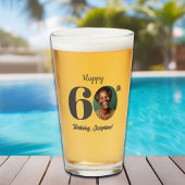 Bold Happy 60th Birthday Photo Glas