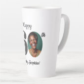 Bold Happy 60th Birthday Photo Latte Mok (Rechterhoek)