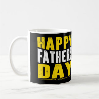Bold Happy Father's Day Typographic Coffee Mug Koffiemok