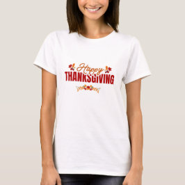 Bold Happy Thanksgiving Design T-shirt