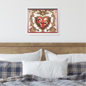 "Bold Hart Schot" Canvas Afdruk (Insitu (Slaapkamer))