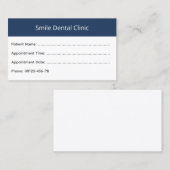 Bold Header Dental Appointment Card Afsprakenkaartje (Voorkant / Achterkant)