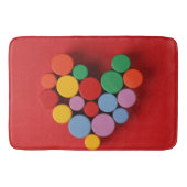 Bold Heart Badmat - Pluche Design (Voorkant)
