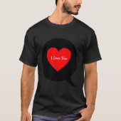 Bold Heart "Ik hou van je" Design T-shirt (Voorkant)