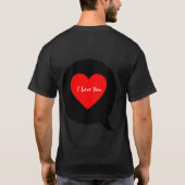 Bold Heart "Ik hou van je" Design T-shirt (Achterkant)