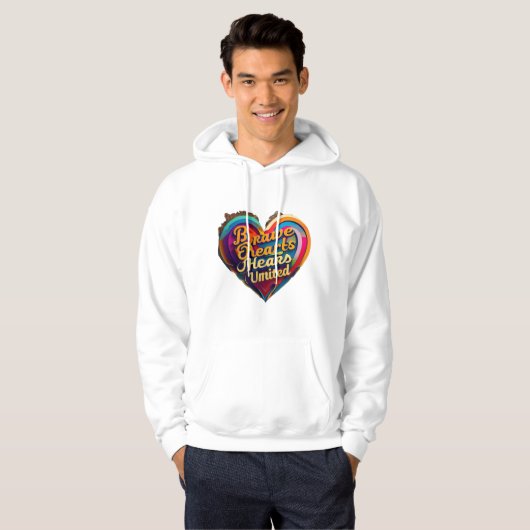 "Bold Hearts Collide" Hoodie (Voorkant volledig)