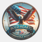 Bold Hearts Patriottische Stickers – USA Strong Sp (Voorkant)