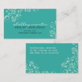 BOLD helder organisch wervelpatroon gemaakt mintgr Visitekaartje (Voorkant / Achterkant)
