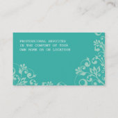 BOLD helder organisch wervelpatroon gemaakt mintgr Visitekaartje (Achterkant)