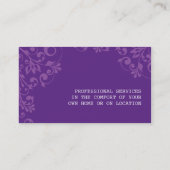BOLD helder organisch wervelpatroon violet paars Visitekaartje (Achterkant)