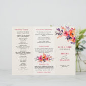 Bold Helder Roze Sinaasappel Tri vouw bruiloft Pro (Staand voorkant)