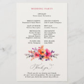 Bold Helder Roze Sinaasappel Waterverf Bloemenprog (Achterkant)