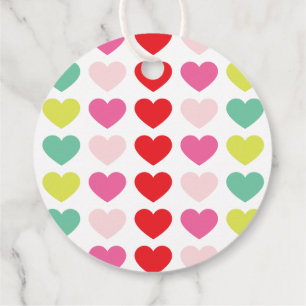 BOLD heldere kleurrijke MODERNE kerstvakantie Bedankjes Labels