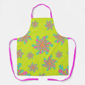 Bold Heldere Kleurrijke Sneeuwvlokken Moderne Kers Schort (Voorkant)