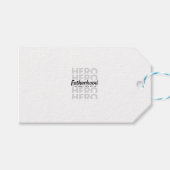 Bold Hero Typografie Vaderdag Shirt Cadeaulabel (Voorkant (Horizontaal))