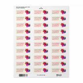 Bold Hibiscus Ecru Return Address Labels (Full Sheet)