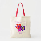 Bold Hibiscus Flowers Welkom gasten Canvas tas (Voorkant)