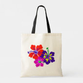 Bold Hibiscus Flowers Welkom gasten Canvas tas (Achterkant)
