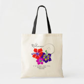 Bold Hibiscus Flowers Welkom gasten Canvas tas (Voorkant)