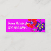 Bold Hibiscus Profile Contact Cards Contactkaartje (Voorkant)