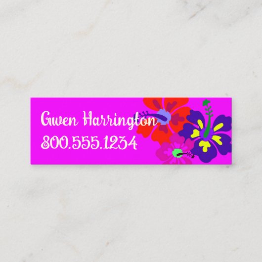 Bold Hibiscus Profile Contact Cards Contactkaartje (Voorkant)