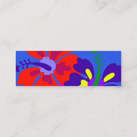Bold Hibiscus Profile Contact Cards Contactkaartje (Achterkant)