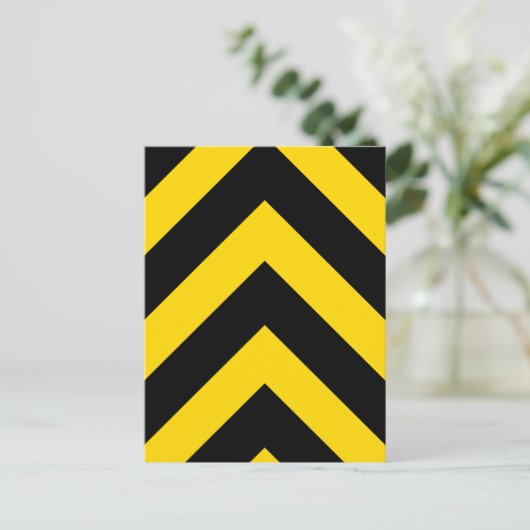 Bold Highway Traffic Bumble Bee Chevrons Briefkaart (Staand voorkant)