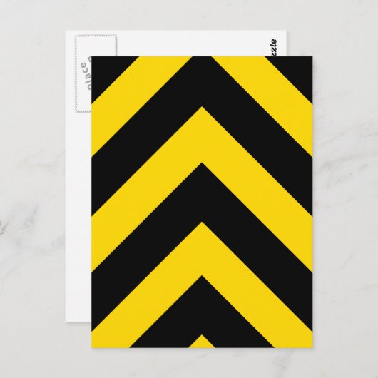 Bold Highway Traffic Bumble Bee Chevrons Briefkaart (Voorkant / Achterkant)