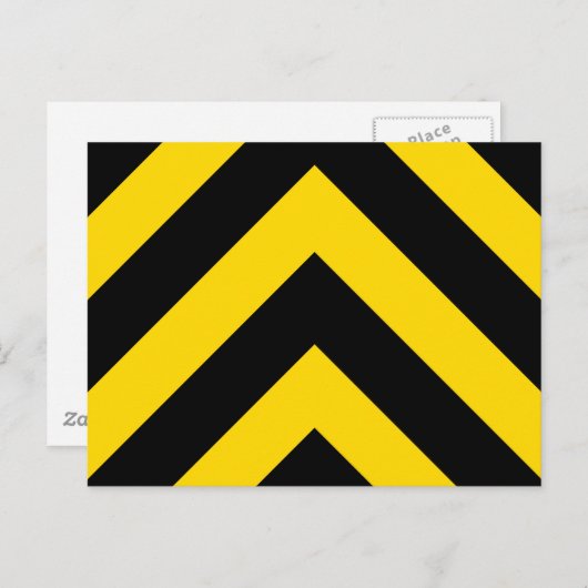 Bold Highway Traffic Bumble Bee Chevrons Briefkaart (Voorkant / Achterkant)