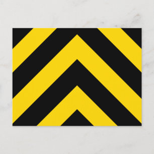 Bold Highway Traffic Bumble Bee Chevrons Briefkaart