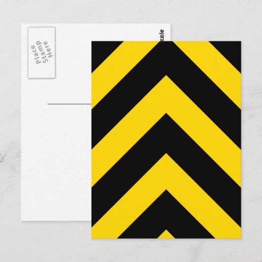 Bold Highway Traffic Bumble Bee Chevrons Briefkaart (Voorkant / Achterkant)
