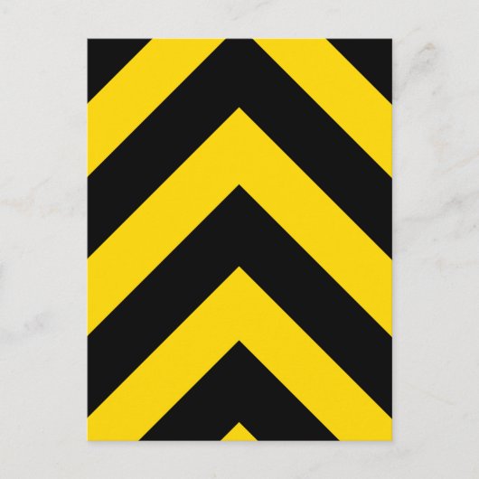 Bold Highway Traffic Bumble Bee Chevrons Briefkaart (Voorkant)