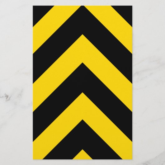 Bold Highway Traffic Bumble Bee Chevrons Briefpapier (Voorkant)