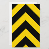 Bold Highway Traffic Bumble Bee Chevrons Briefpapier (Voorkant / Achterkant)
