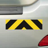 Bold Highway Traffic Bumble Bee Chevrons Bumpersticker (Op auto)