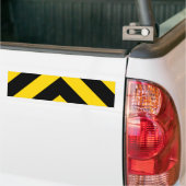 Bold Highway Traffic Bumble Bee Chevrons Bumpersticker (Op Truck)