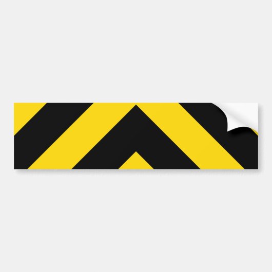 Bold Highway Traffic Bumble Bee Chevrons Bumpersticker (Voorkant)