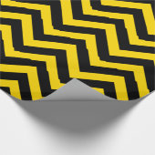 Bold Highway Traffic Bumble Bee Chevrons Cadeaupapier (Hoek)